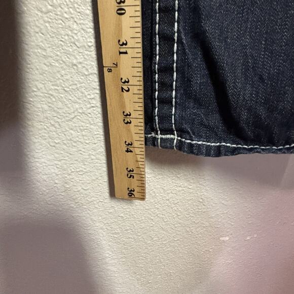 Vintage True Religion Ricky Big T Unisex Jeans 34 Dark Wash Y2K Denim World Tour - Picture 10 of 11